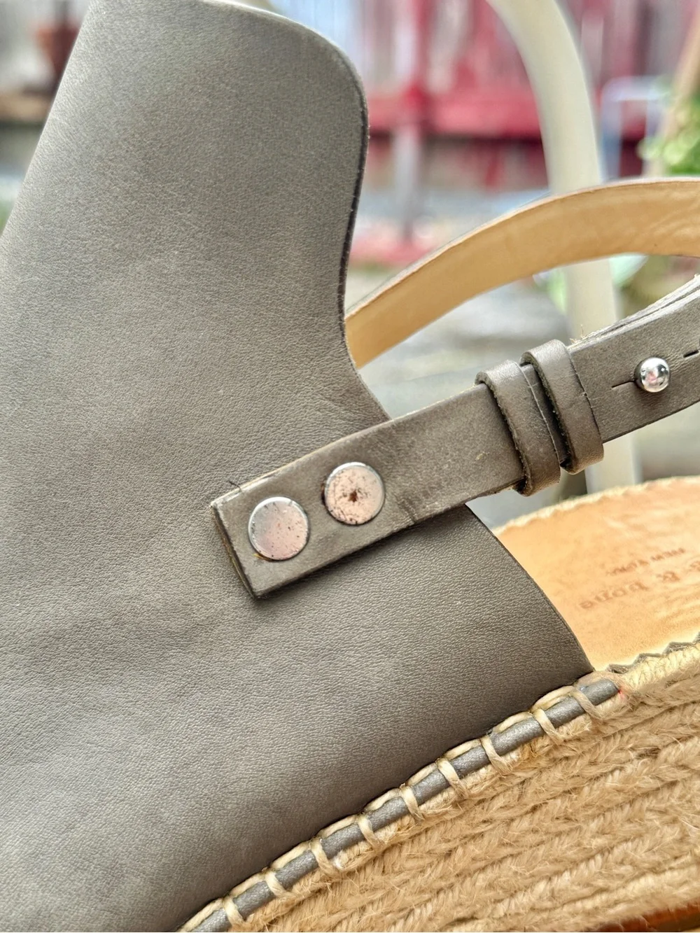 rag & bone Sayre Leather Espadrille Wedge Sandal (size IT 41/ US 11)